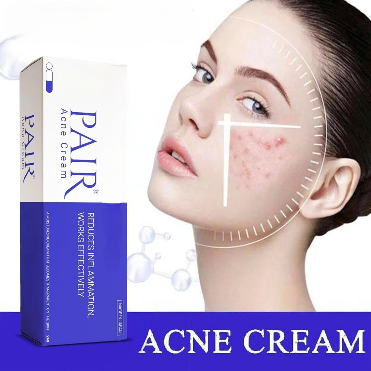 Pair Acne Cream for Face, 14g (0.5 fl oz) Small Pack – Made in Japan
