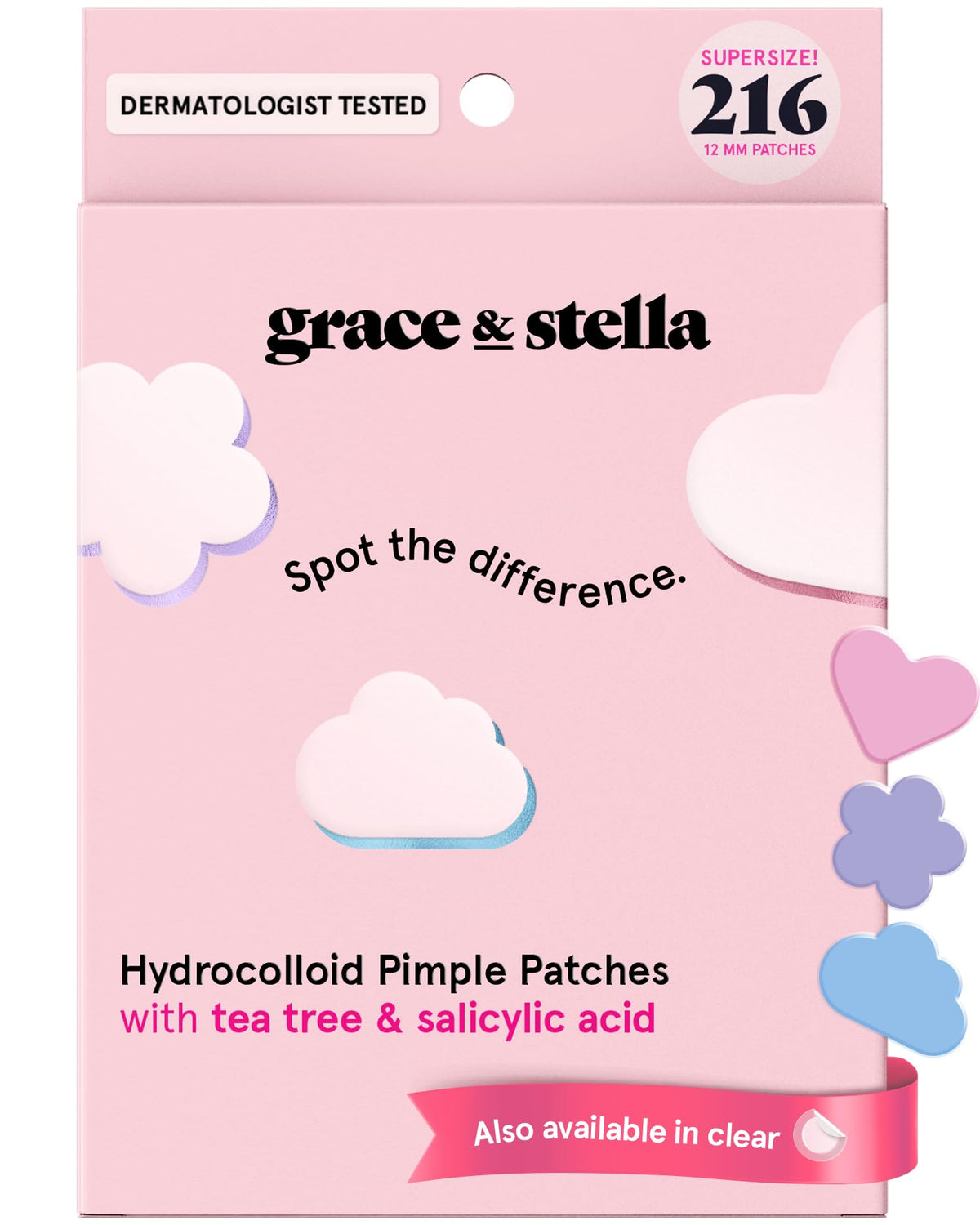 grace & stella Award Winning Pore Strip - Pimple Patches for Face