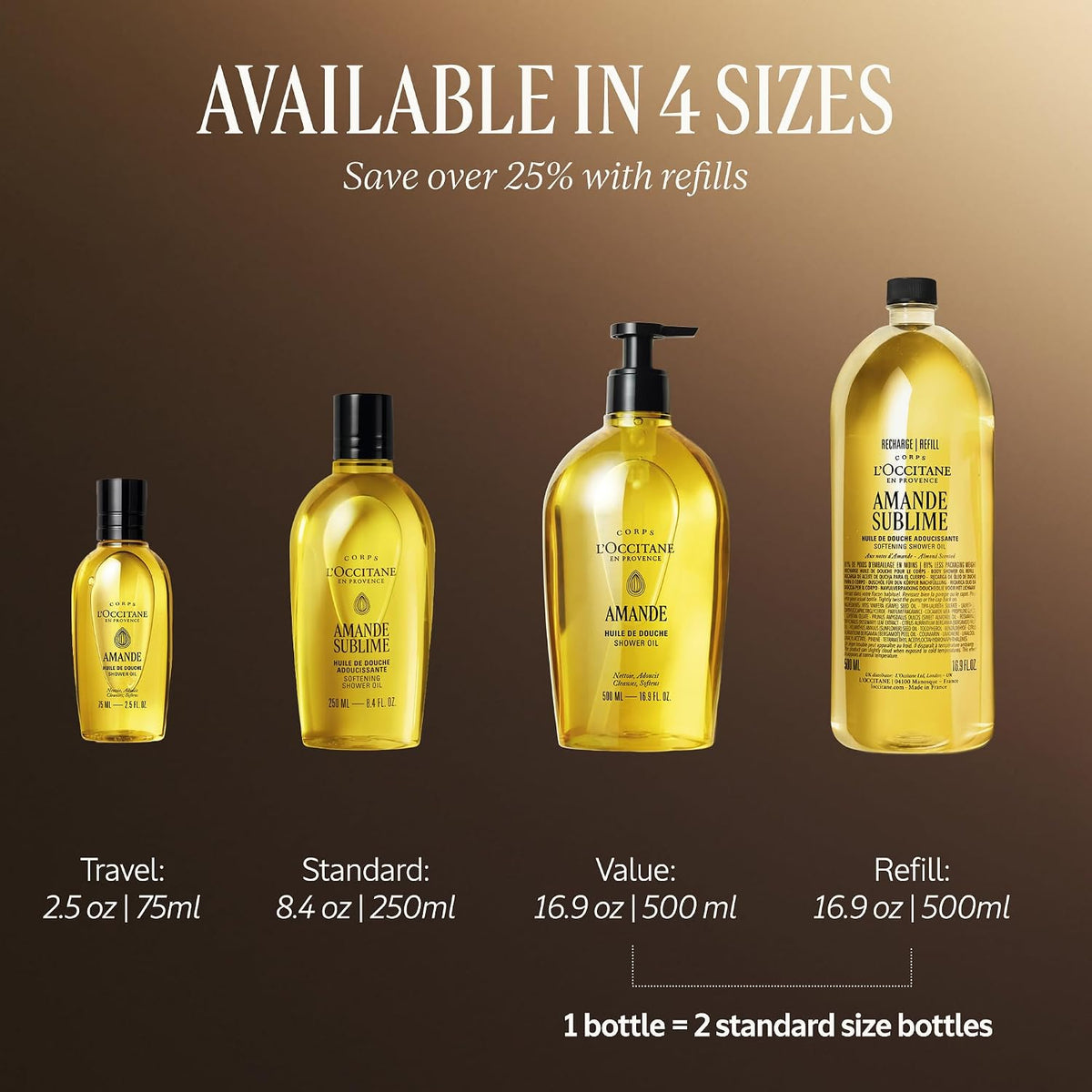 L'OCCITANE Almond Shower Oil, Body Wash & Shaving Base, Vegan