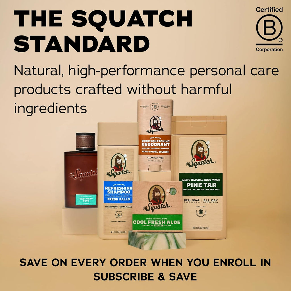 Dr. Squatch Natural Men’s Bar Soap, Body Soap Bar (5oz, 10-Pack)