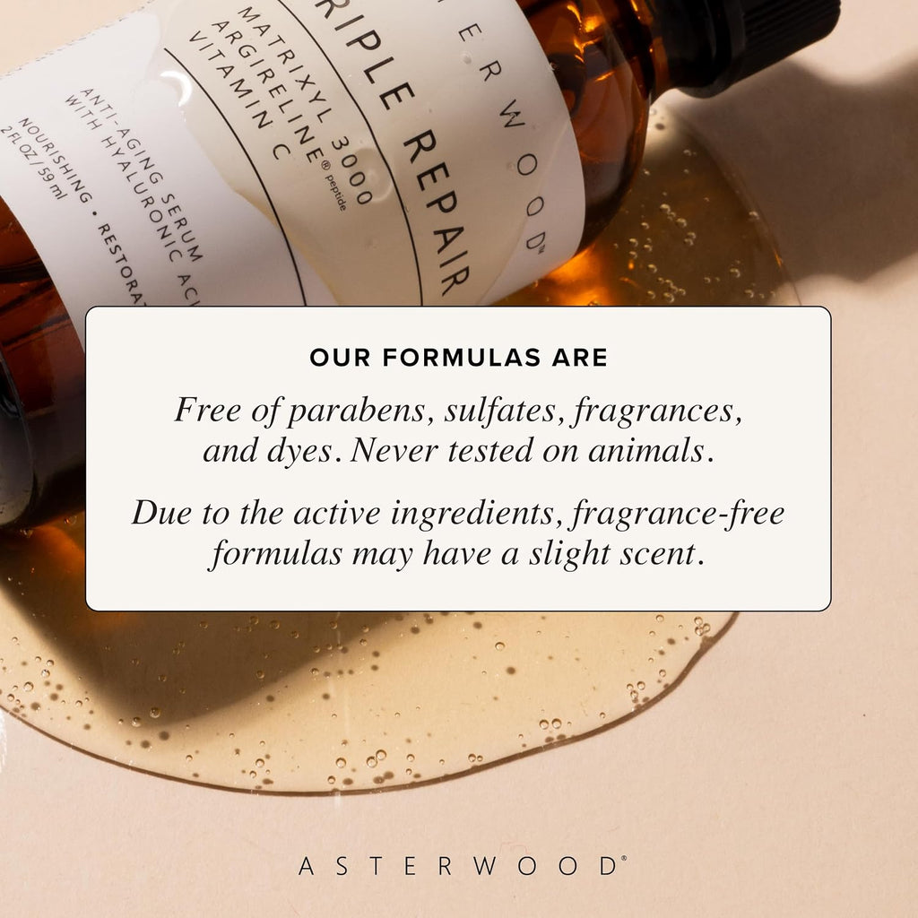 Asterwood Triple Repair Peptide Serum, Matrixyl 3000, Argireline & Vit. C