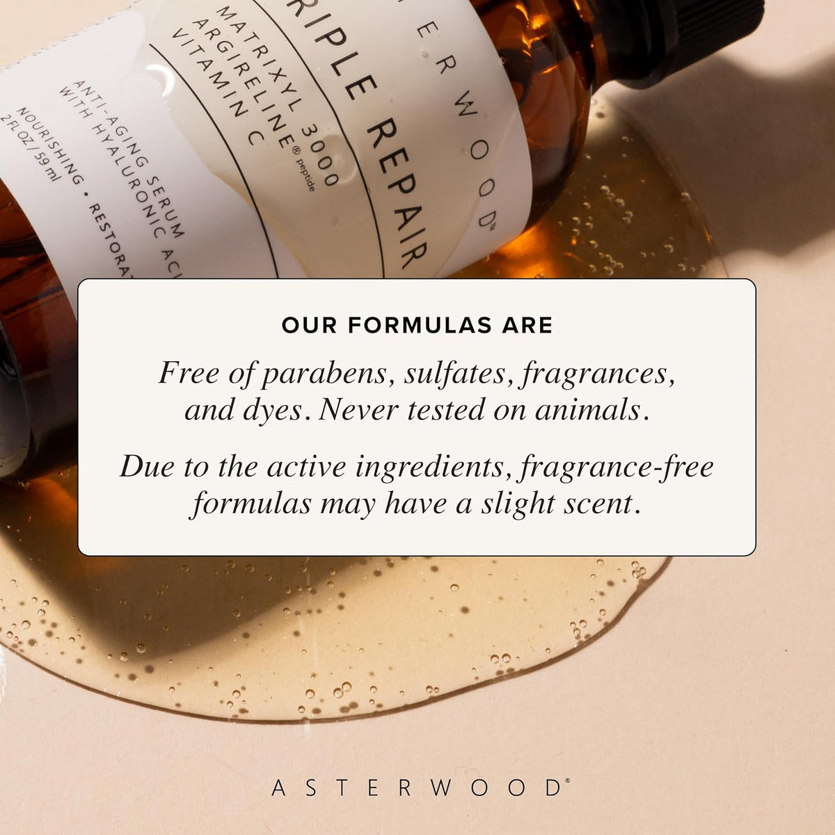Asterwood Triple Repair Peptide Serum, Matrixyl 3000, Argireline & Vit. C