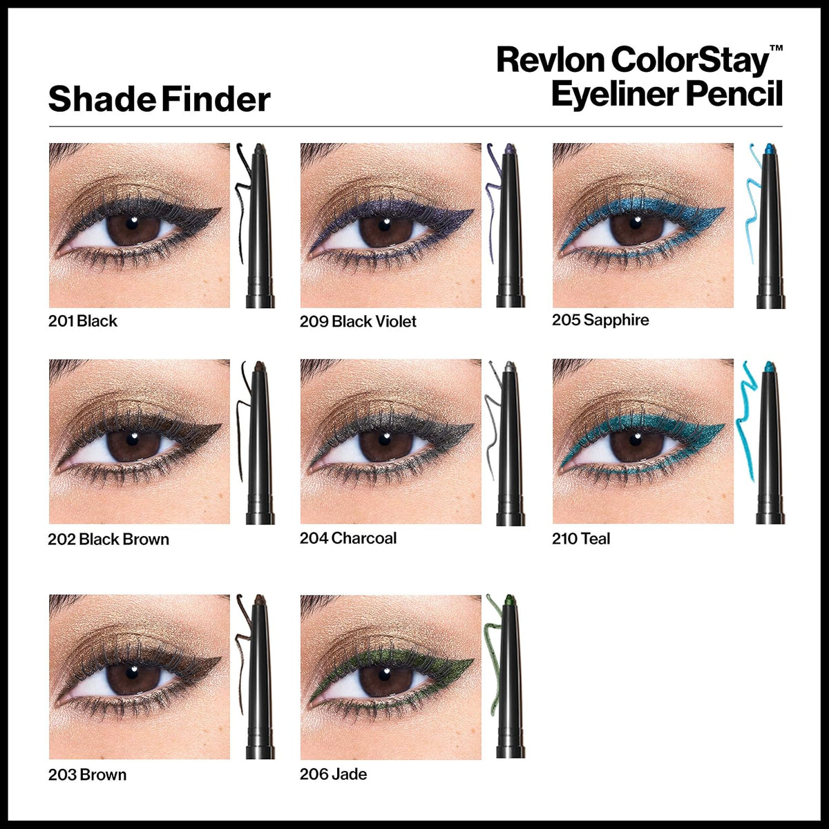 Revlon ColorStay Pencil Waterproof Eyeliner, Smudge-Proof, Eye Makeup with Built-In Sharpener, Packaging May Vary, 210 Teal, 0.01 oz